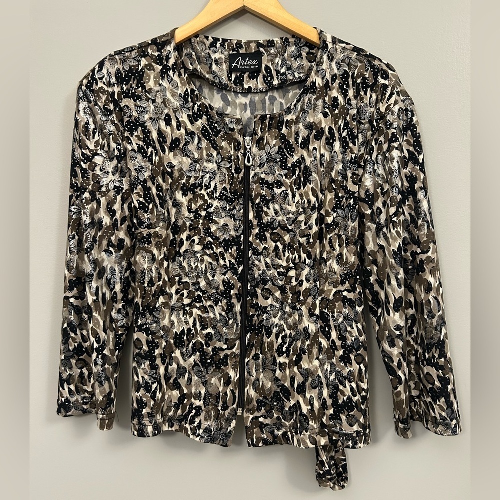 Artex Fashions Patterned Zip-Up Jacket